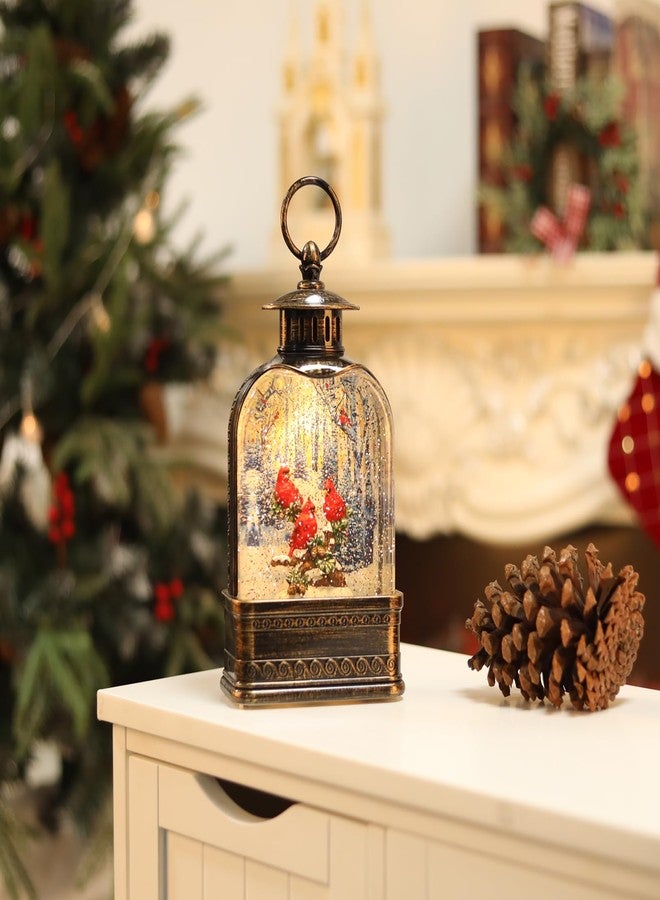 PEATOP كرة ثلجية لعيد الميلاد مقاس 11 بوصة، هدايا على شكل طائر الكاردينال، كرة ثلجية موسيقية مضيئة لامعة على شكل طائر الكاردينال، زينة عيد الميلاد الداخلية، مؤقت 6 ساعات، ديكور عيد الميلاد على شكل طائر الكاردينال الأحمر للنساء - Image 2